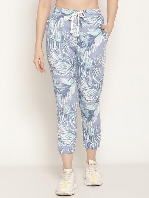 blue cotton track pants - 19956613 - Very Small Image - 1