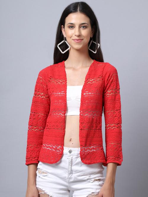 raschel knit regular shrug - 19956746 - Very Small Image - 1