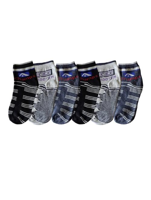 dikhawa men's cotton premium ankle length sports socks (assorted, free size) pack of 6 - 19957337 - Very Small Image - 1