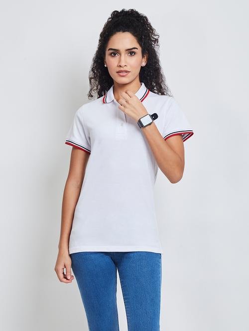 women's plain polo neck t-shirt - 19957652 - Very Small Image - 1