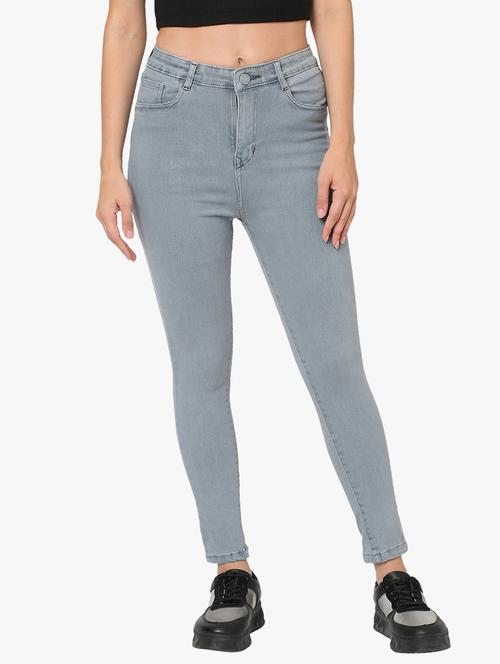 grey slim fit ankle length jeans - 19957665 - Very Small Image - 1