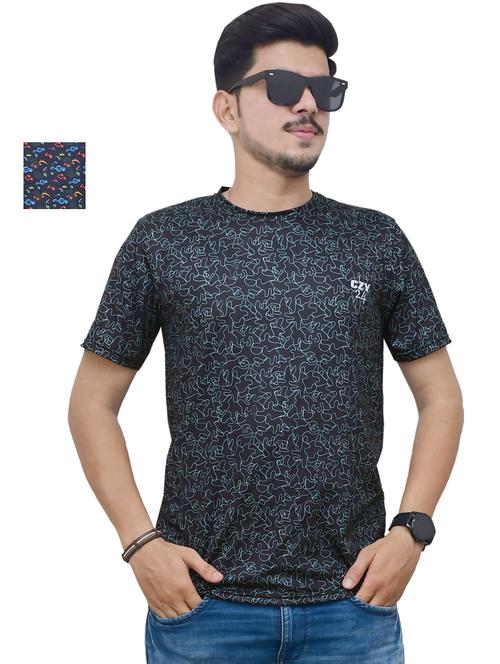 round neck printed t-shirt combo - 19958127 - Very Small Image - 1