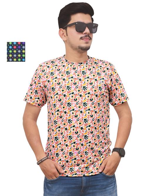 round neck printed t-shirt combo - 19958134 - Very Small Image - 1