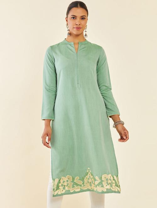 women's straight kurta - 19959105 - Very Small Image - 1