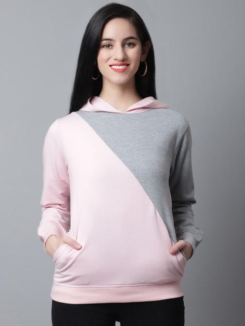 women's color block sweatshirt - 19959729 - Very Small Image - 1