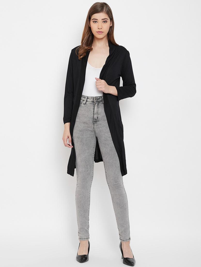 black polyester shrug - 19959874 - Zoom Image - 4
