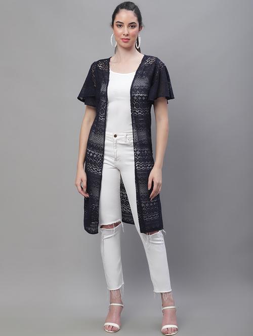 black cotton blend shrug - 19959904 - Very Small Image - 1