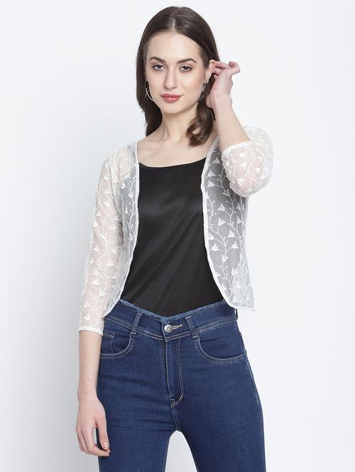 white self design regular shrug - 19960106 - Very Small Image - 1