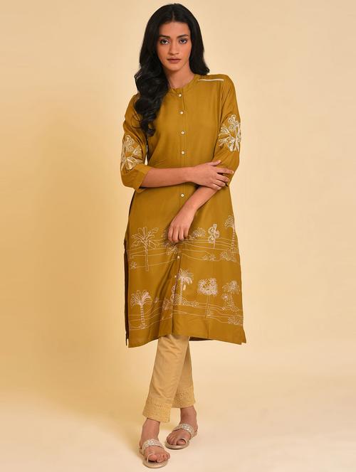 women's straight kurta - 19960146 - Very Small Image - 1