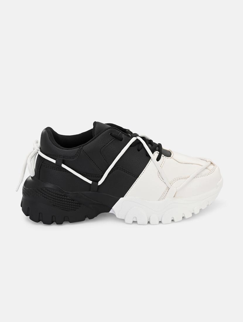 black color block lace-up sneaker - 19960213 - Standard Image - 2