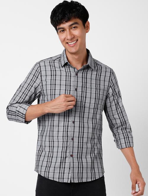 mens checks casual shirt - 19960505 - Very Small Image - 1