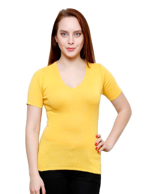 women's straight v neck top - 19960671 - Very Small Image - 1