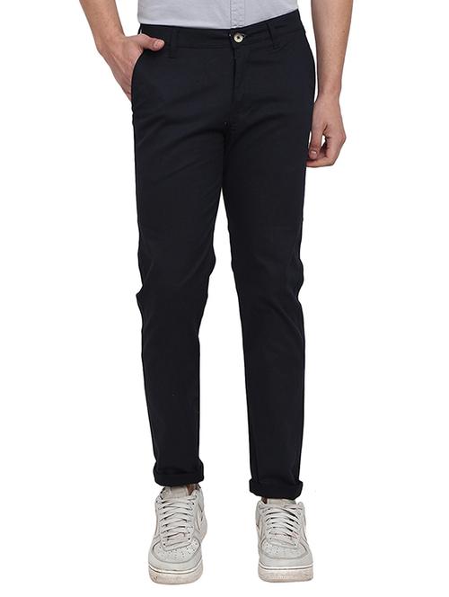 blue cotton chinos casual trousers - 19960942 - Very Small Image - 1