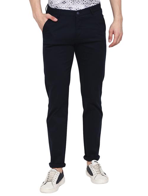 blue cotton chinos casual trousers - 19960944 - Very Small Image - 1