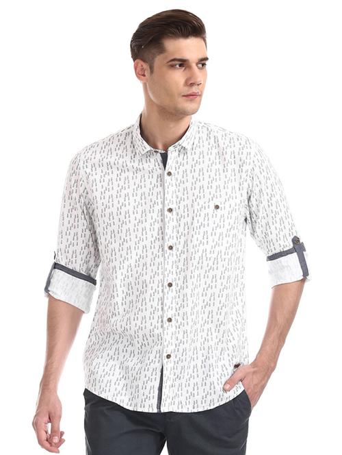 white cotton casual shirt - 19961111 - Very Small Image - 1