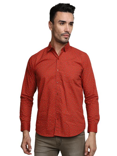 mens micro print casual shirt - 19961213 - Very Small Image - 1