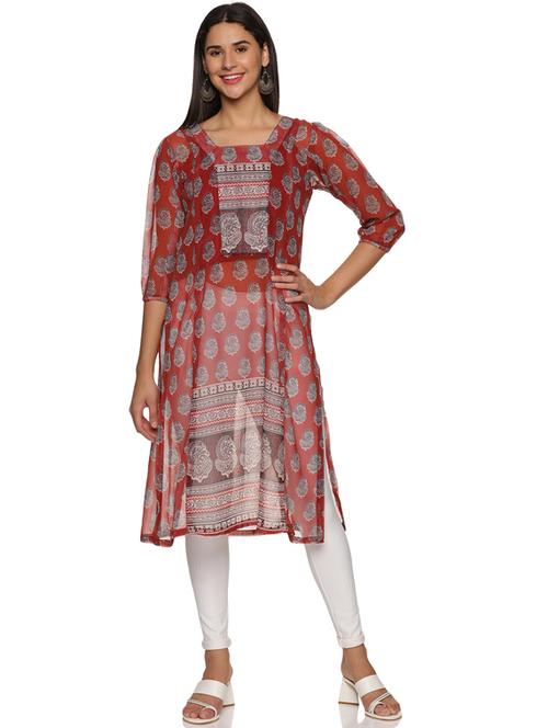 women's straight kurta - 19962242 - Very Small Image - 1
