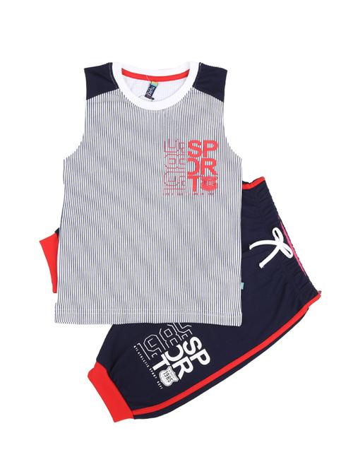 white printed round neck twin sets  - 19962517 - Very Small Image - 1