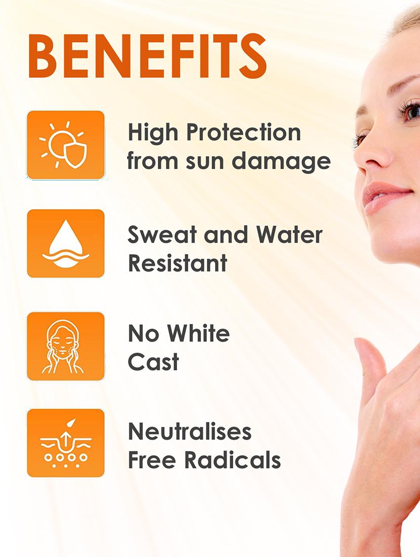 sunscreen | sun block cream spf 80 pa+++, sweat & waterproof, and sun protect uvb rays for all skin types (30g) - 19964161 - Zoom Image - 3