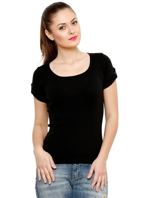 women's straight round neck top - 19968088 - Very Small Image - 1