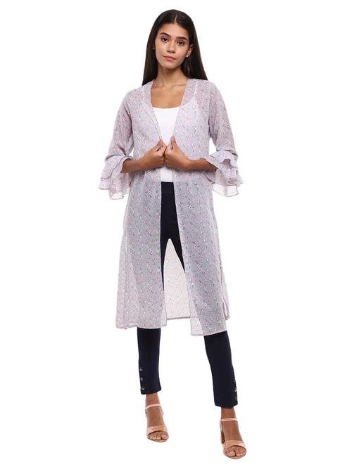 grey printed regular shrug - 19970259 - Very Small Image - 1