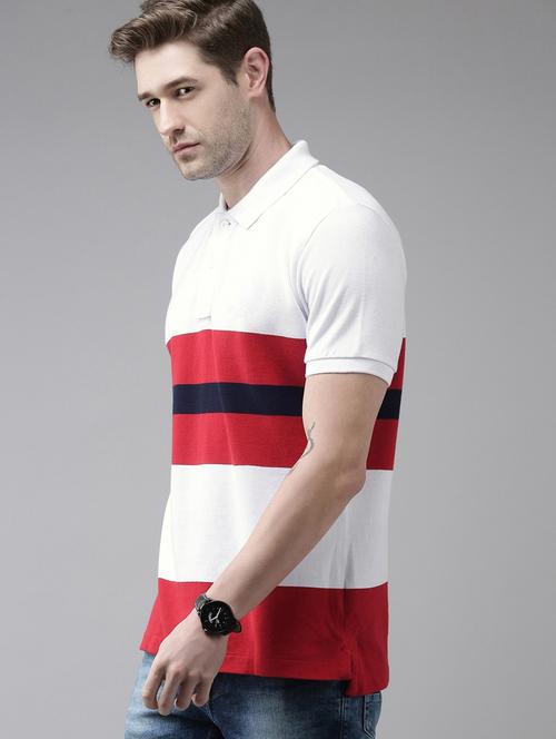 color block cotton polo t-shirt - 19971496 - Very Small Image - 1