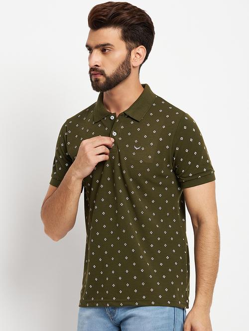 men's printed cotton polo t-shirt - 19972065 - Very Small Image - 1