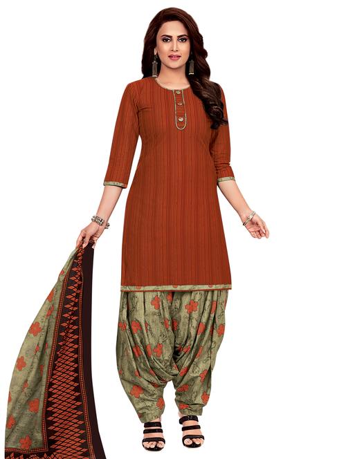 printed unstitched suit set - 19975597 - Very Small Image - 1