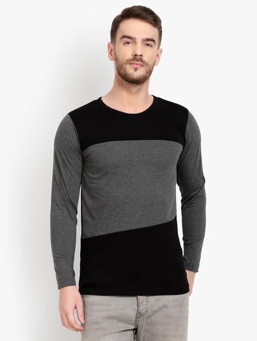 color block cotton regular t-shirt - 19976127 - Very Small Image - 1