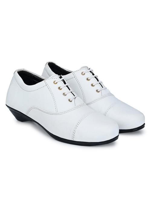 white leather laceup formal shoes - 19977164 - Very Small Image - 1
