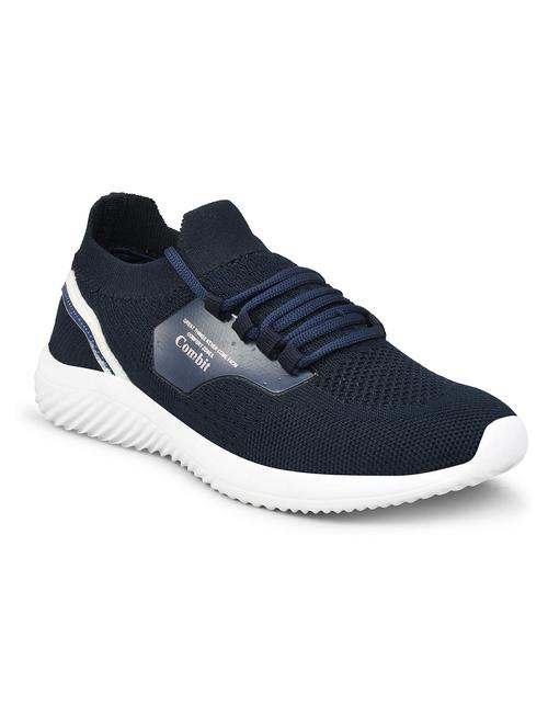 navy mesh laceup sports shoes - 19977409 - Very Small Image - 1