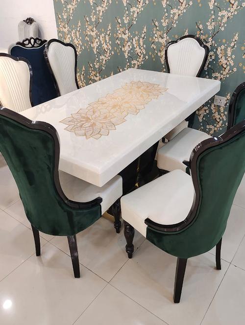 fabinaliv gold floral textured pvc table runner (90x35 cm) - 19977575 - Very Small Image - 1