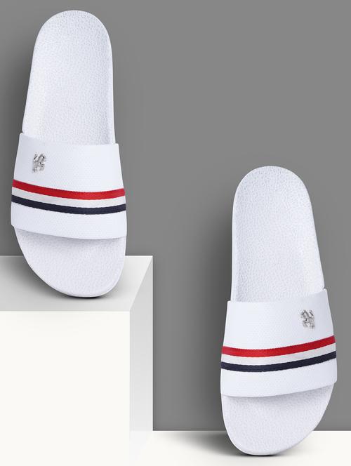 white resin slip on flip flops - 19977816 - Very Small Image - 1