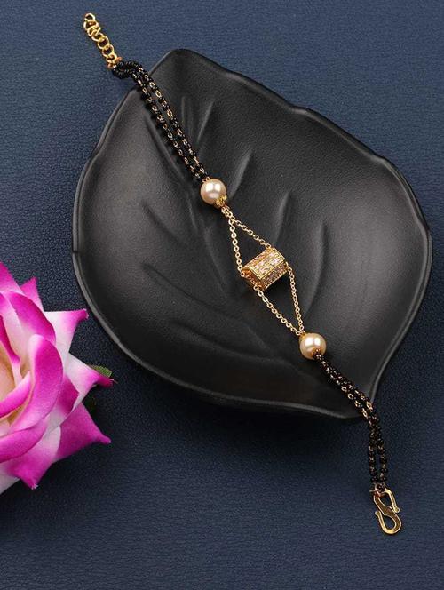 gold plated mangalsutra bracelet - 19978204 - Very Small Image - 1