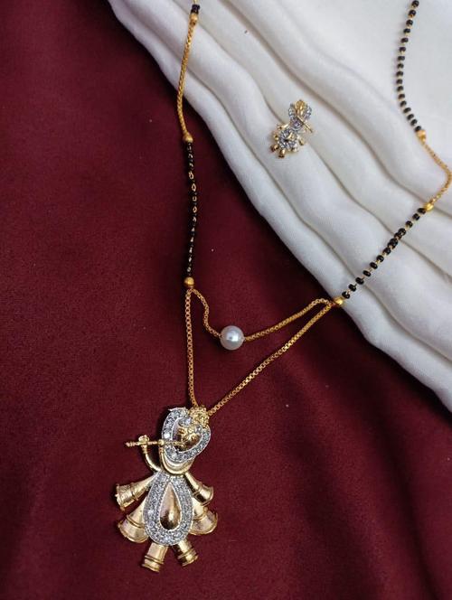gold plated beaded mangalsutra set - 19978960 - Very Small Image - 1