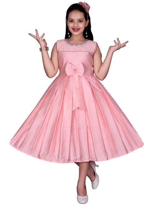 round neck embellished frock - 19980150 - Very Small Image - 1