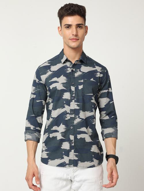 mens camouflage casual shirt - 19980276 - Very Small Image - 1