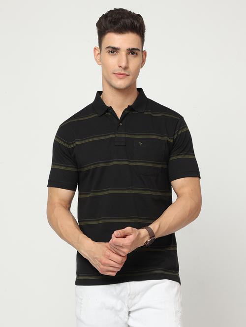 mens striped polo t-shirt - 19981004 - Very Small Image - 1