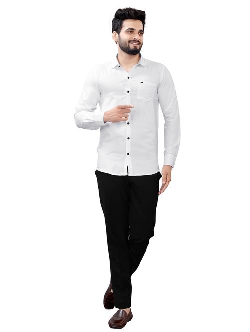 white cotton casual shirt - 19981624 - Very Small Image - 1