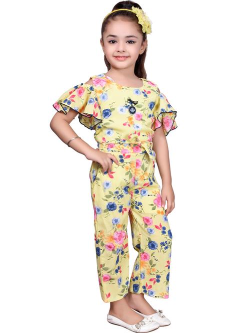 round neck printed full length jumpsuit - 19981833 - Very Small Image - 1