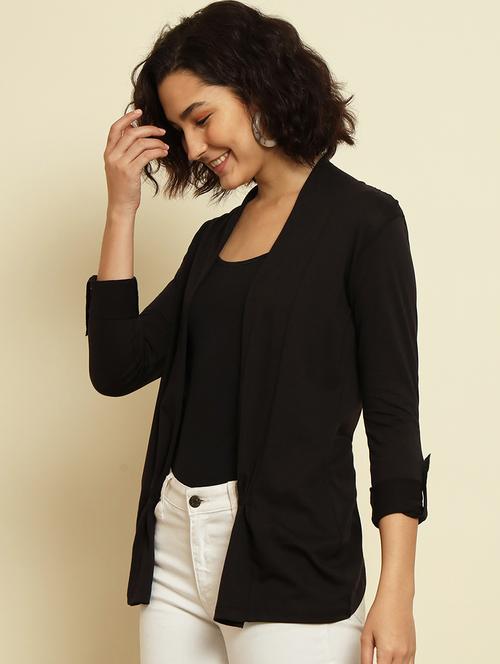 black viscose shrug - 19982671 - Very Small Image - 1