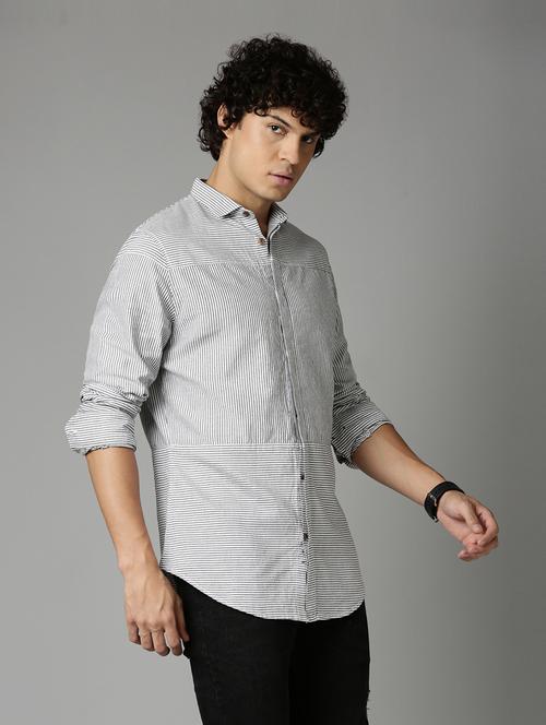 mens stripes casual shirt - 19983093 - Very Small Image - 1