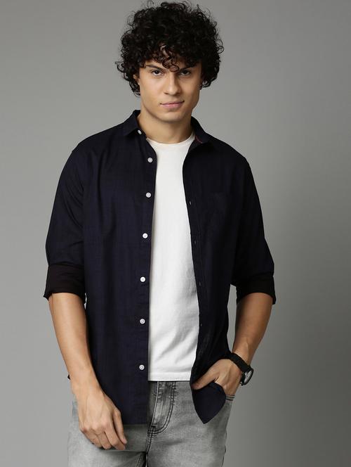 mens solid casual shirt - 19983102 - Very Small Image - 1