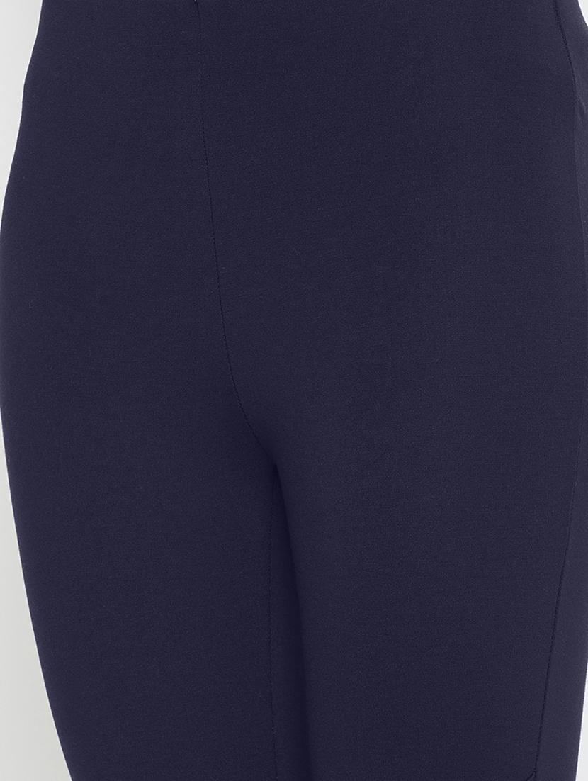 navy blue solid full length jegging - 19983573 - Standard Image - 5