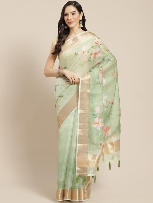 self design saree with blouse - 19984379 - Very Small Image - 1