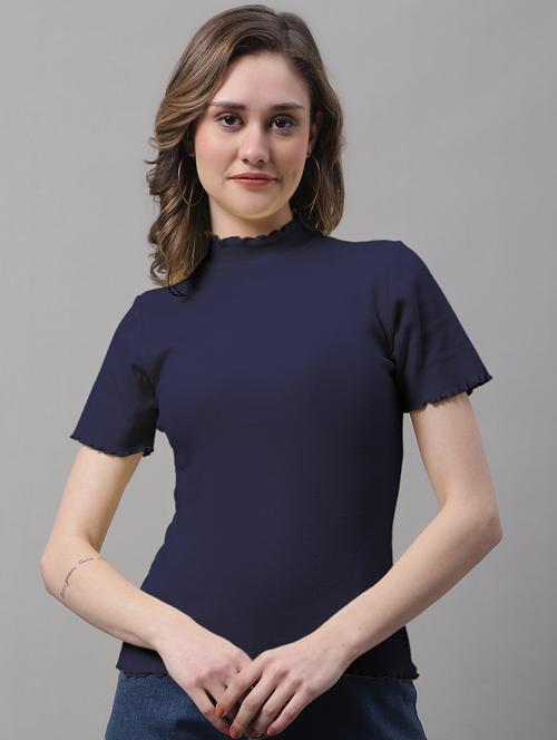 women's straight high neck top - 19986055 - Very Small Image - 1