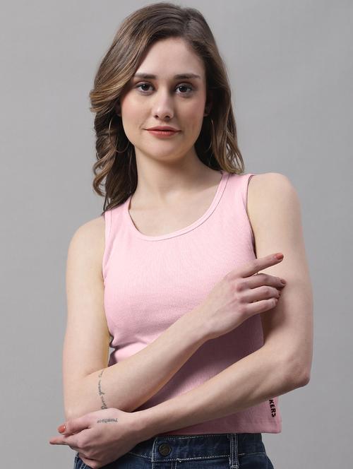 women's crop round neck top - 19986070 - Very Small Image - 1