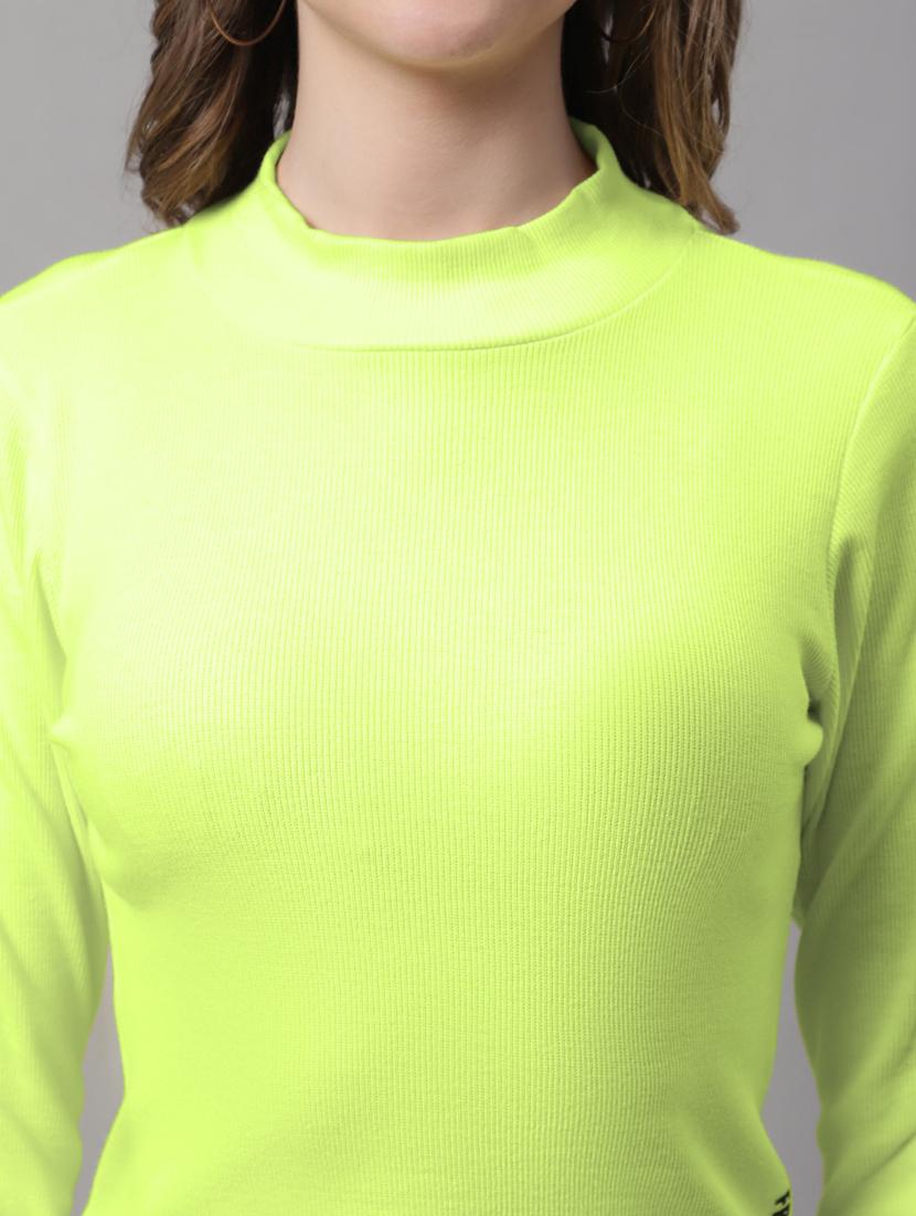 women solid mock neck long sleeves top - 19986076 - Standard Image - 4