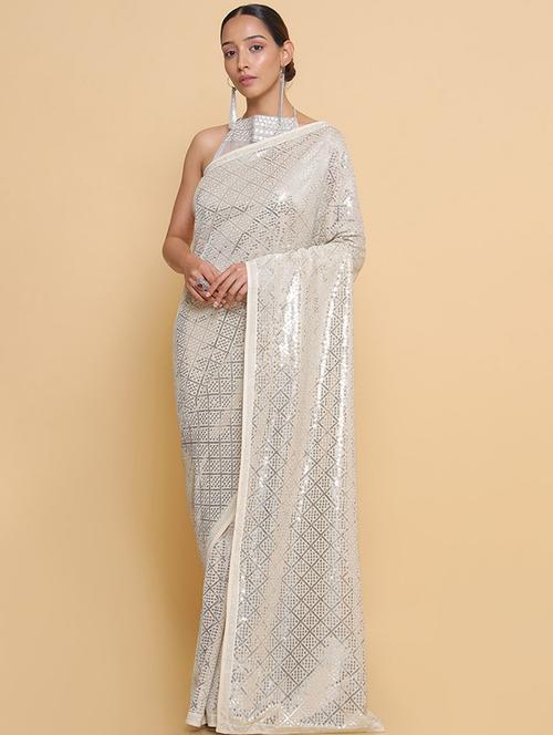 women's embroidered saree with blouse - 19987431 - Very Small Image - 1