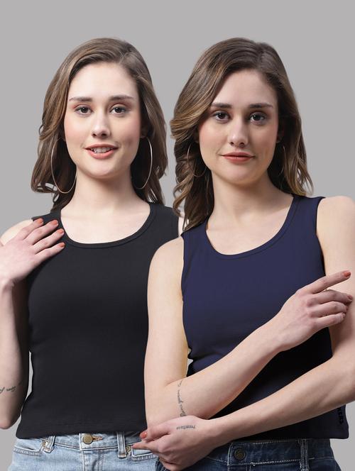 pack of 2 solid sleeveless tops - 19989919 - Very Small Image - 1